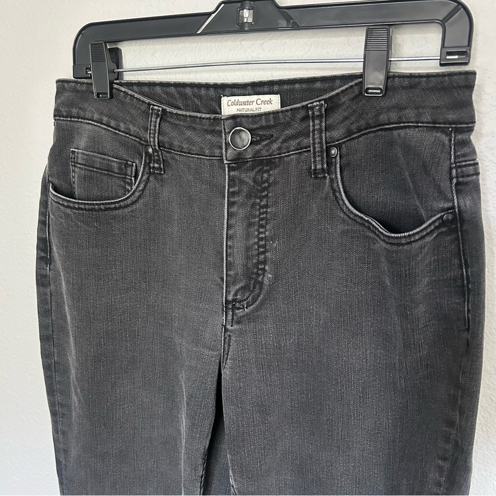 🖤 Coldwater Creek Natural Fit Dark Grey Denim Black Wash | Wide Straight | 10 - Picture 5 of 5